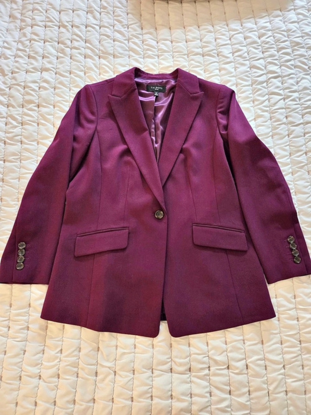 Talbots Petite Blazer in Plum Size 12P Like New